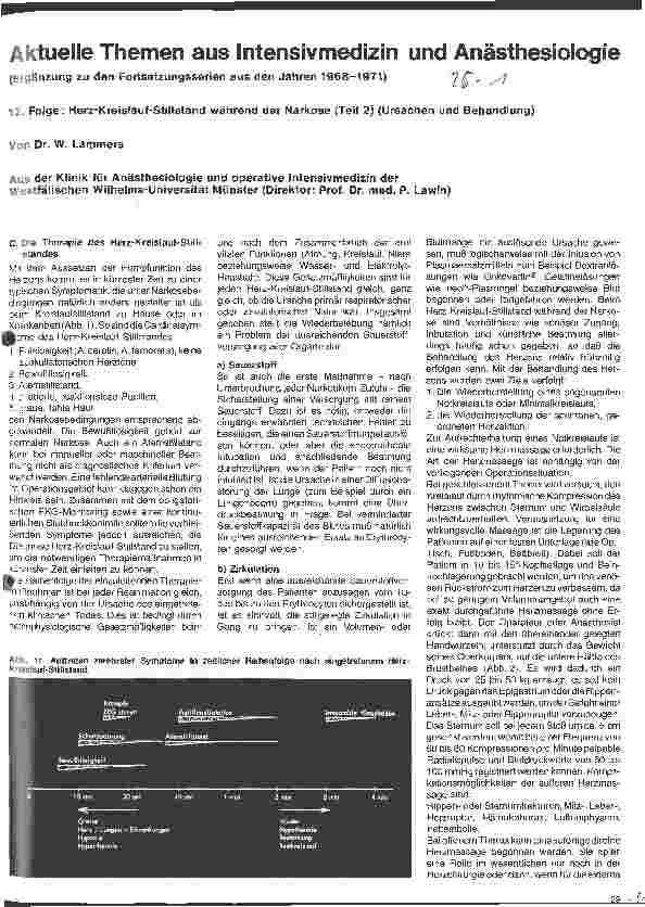 Vorschauseite 1: Aktuelle Themen aus Intensivmedizin und Anästhesiologie 12. Folge: Herz-Kreislauf-Stillstand während der Narkose