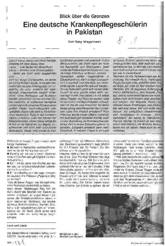 Vorschauseite 1: Eine deutsche Krankenpflegeschülerin in Pakistan
