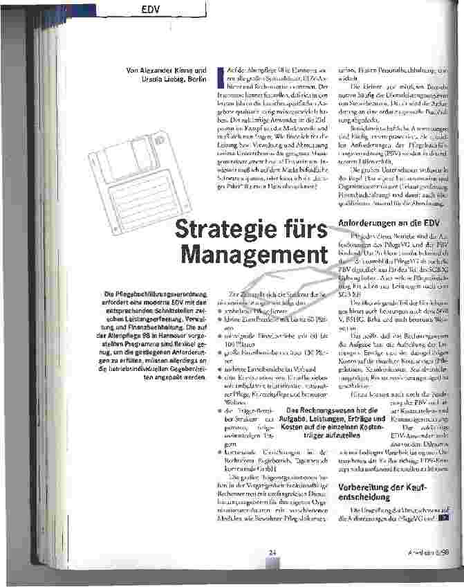 Vorschauseite 1: Strategie fürs Management