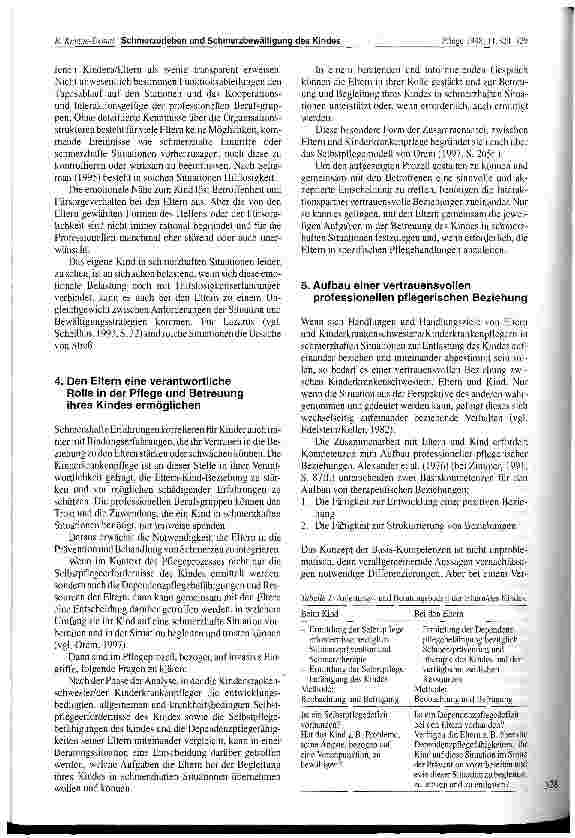 Vorschauseite 5: Schmerzerleben und Schmerzbewälltigung des Kindes in invasiven Diagnostik-, Therapieund Pflegeesituationen