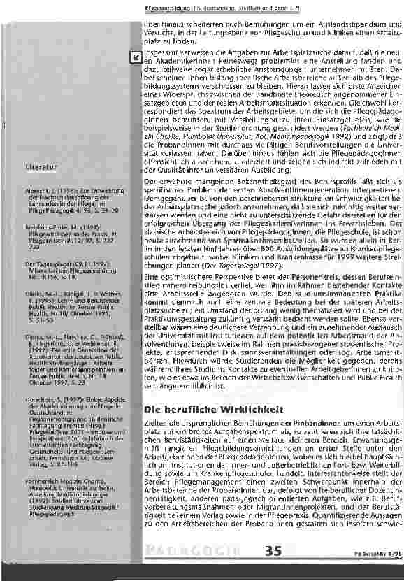 Vorschauseite 5: Pflegeausbildung, Praxiserfahrung, Studium und dann...?!
