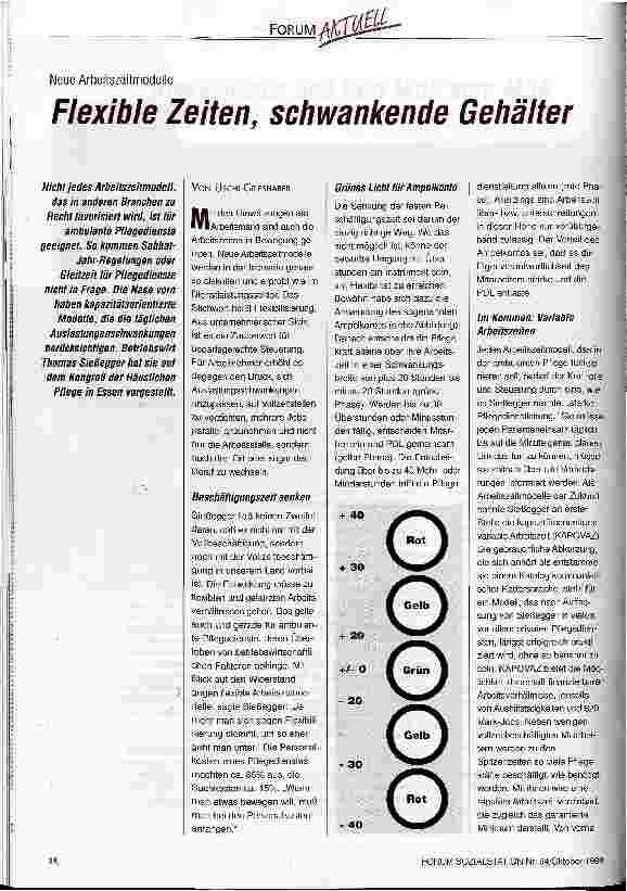 Vorschauseite 1: Flexible Zeiten, schwankende Gehälter Neue Arbeitszeitmodelle