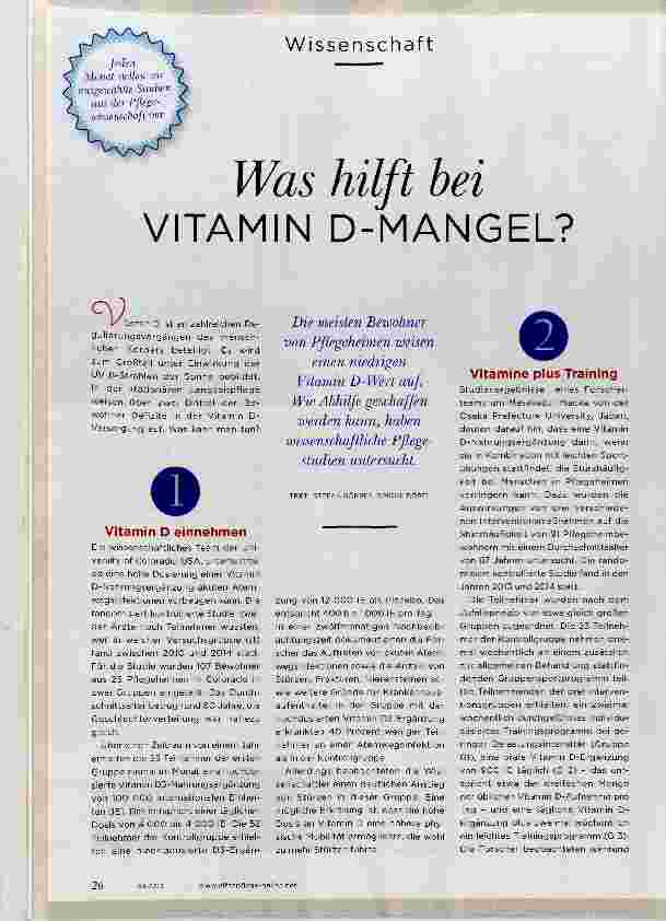 Vorschauseite 1: Was hilft bei VITAMIN D-MANGEL?