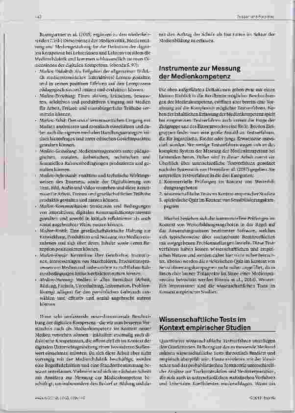 Vorschauseite 4: Digitale Kompetenz unter Lehrenden Eine Annäherung an eine schwierige Definition und die Messung der Medienkompetenz