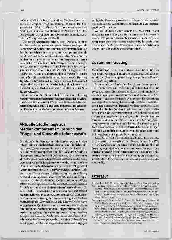 Vorschauseite 6: Digitale Kompetenz unter Lehrenden Eine Annäherung an eine schwierige Definition und die Messung der Medienkompetenz