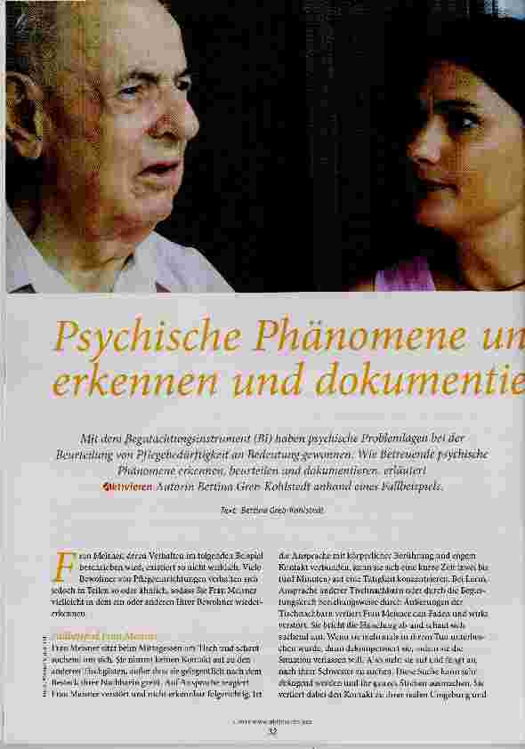 Vorschauseite 1: Psychische Phänomene und Problemlagen erkennen und dokumentieren