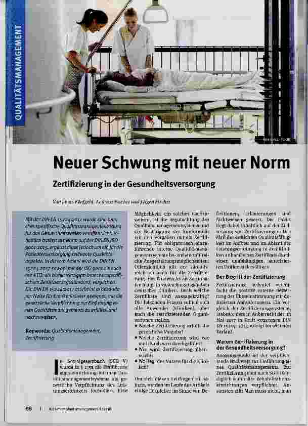 Vorschauseite 1: Neuer Schwung mit neuer Norm
