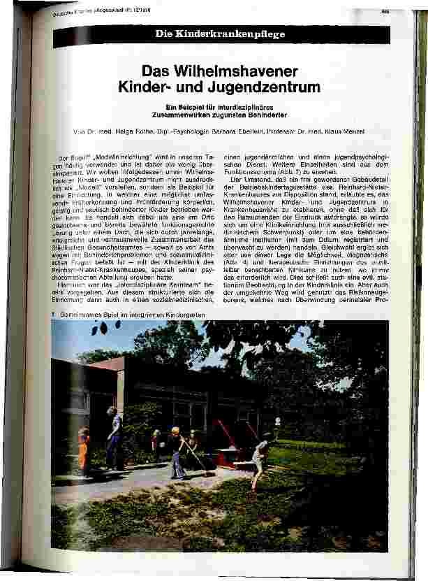 Vorschauseite 1: Das Wilhelmshavener Kinderund Jugendzentrum