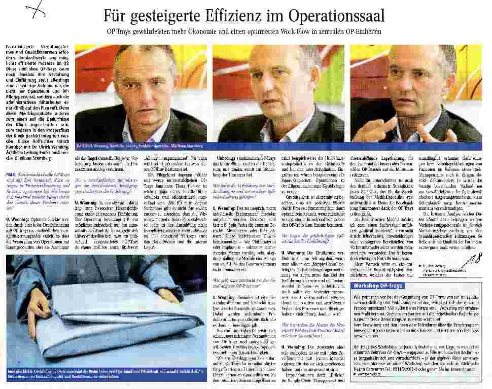 Vorschauseite 1: Für gesteigerte Effizienz im Operationssaal