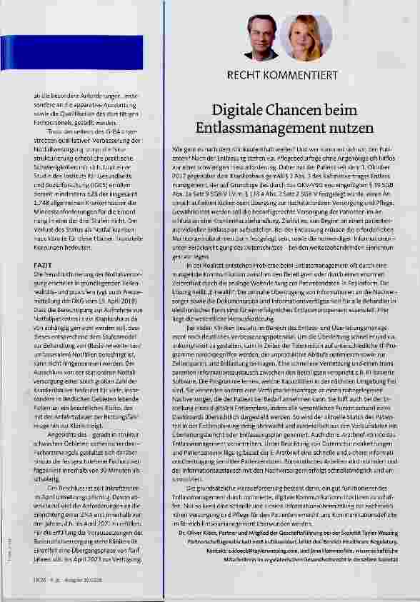 Vorschauseite 2: G-BA definiert Mindestanforderungen
