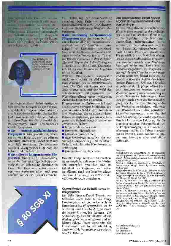Vorschauseite 3: Die Selbstfürsorge-Defizit-Theorie von Dorothea Orem