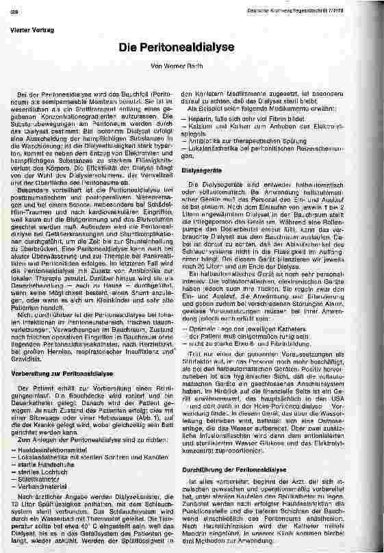 Vorschauseite 4: Technische Anforderungen an das Pflegepersonal im Bereich der Dialyse