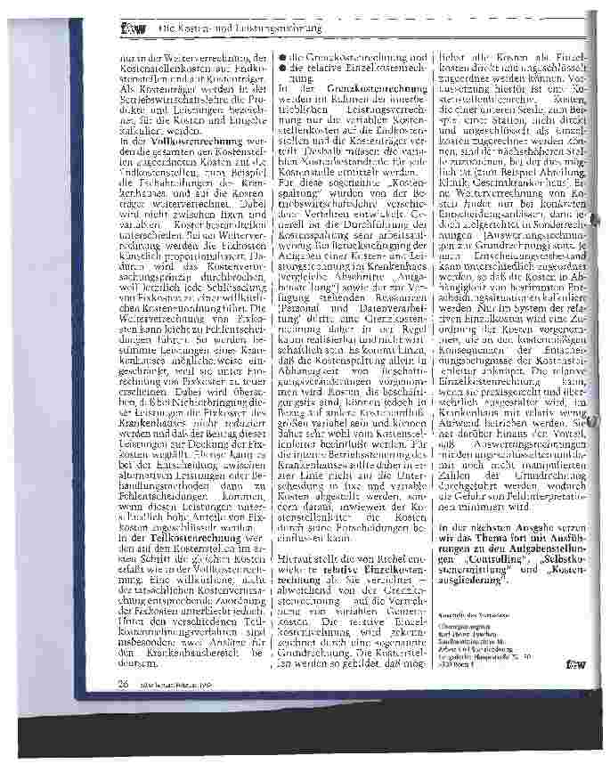 Vorschauseite 4: Die Kosten und Leistungsrechnung Vollkosten, Teilkosten, Grenzkosten