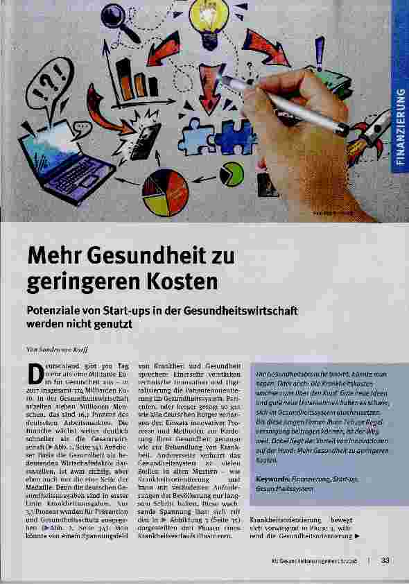 Vorschauseite 1: Mehr Gesundheit zu geringeren Kosten