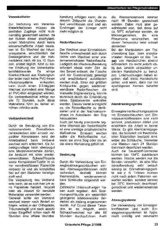 Vorschauseite 2: Umweltschutz bei Pflegemaßnahmen