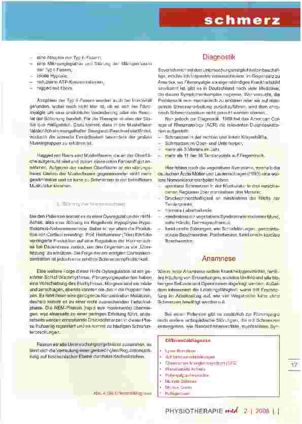 Vorschauseite 3: Fibromyalgie die rätselhafte KrankheitTeil I - Ätiologie, Diagnose und Therapie