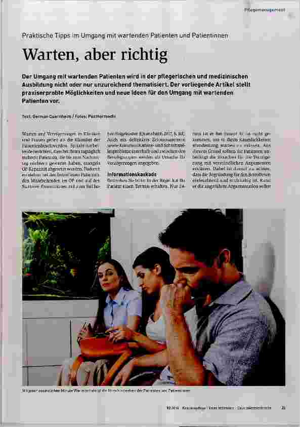 Vorschauseite 1: Warten, aber richtig