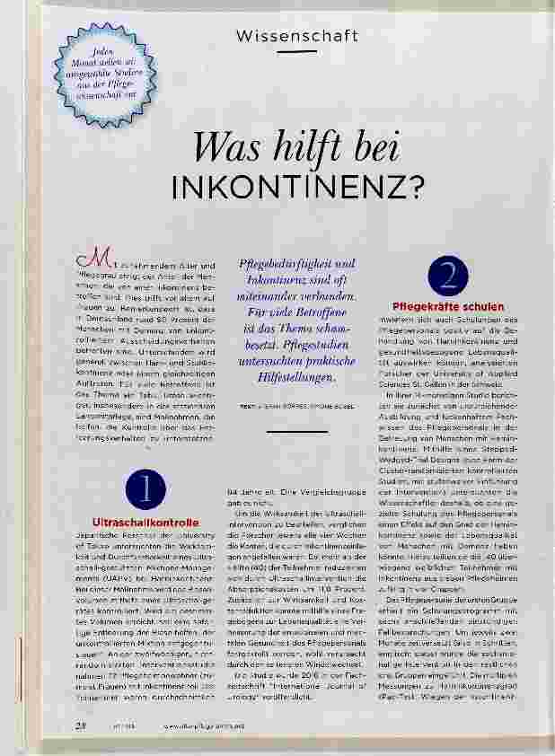 Vorschauseite 1: Was hilft bei INKONTINENZ?
