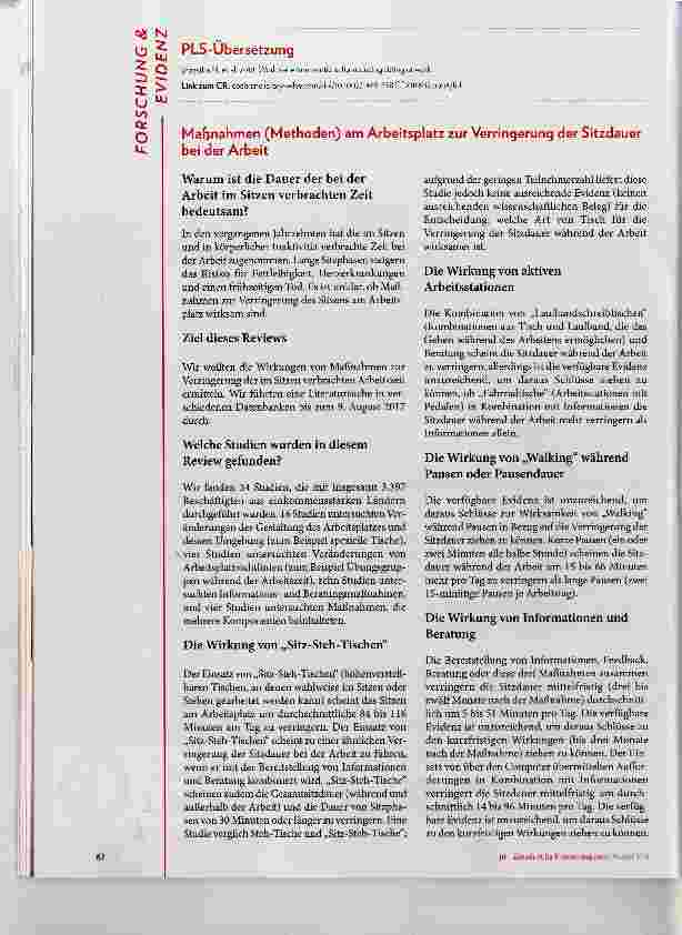 Vorschauseite 2: Cochrane-Update 8 2018