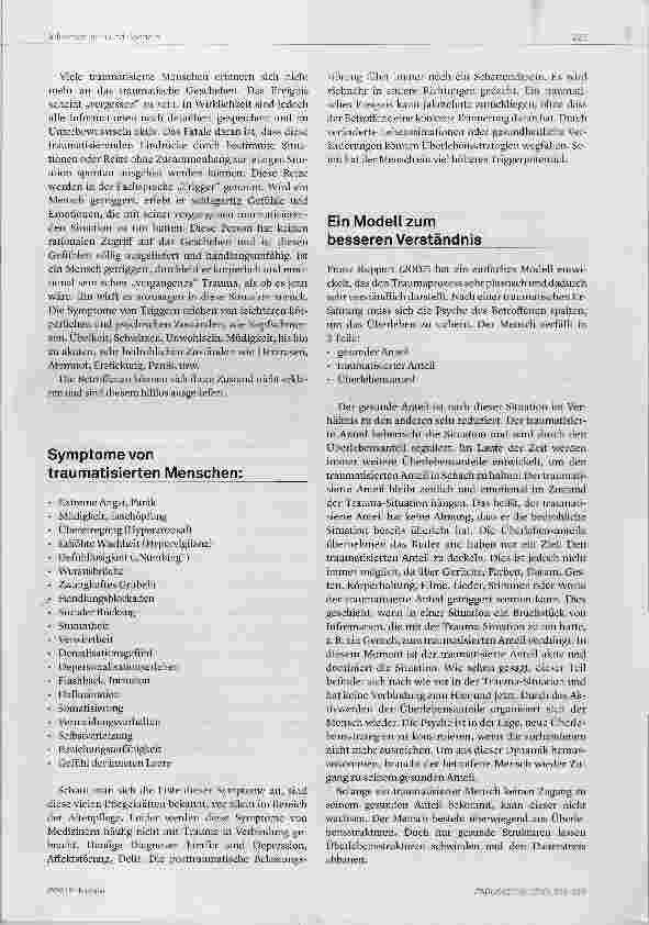 Vorschauseite 3: Traumatisierung und die daraus entstehenden Folgen besser verstehen in der Pflege ein wichtiges Thema.