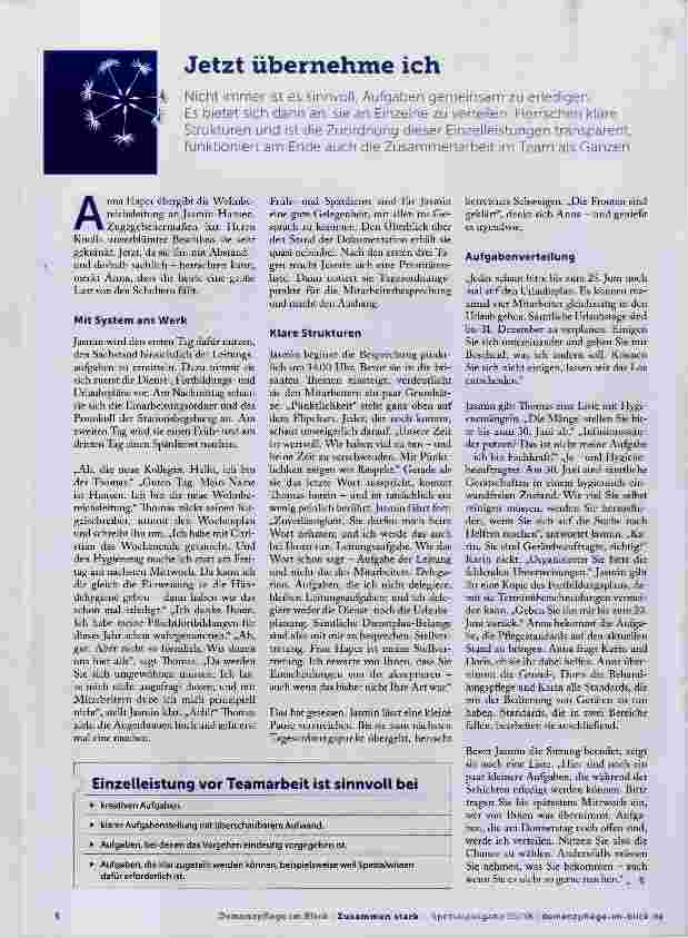 Vorschauseite 1: Jetzt übernehme ich