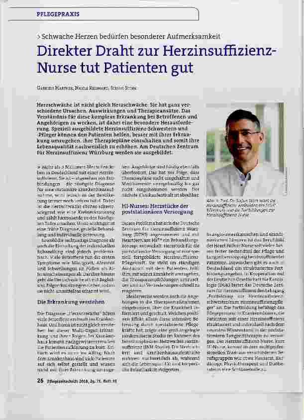 Vorschauseite 1: Direkter Draht zur Herzinsuffizienz Nurse tut Patienten gut