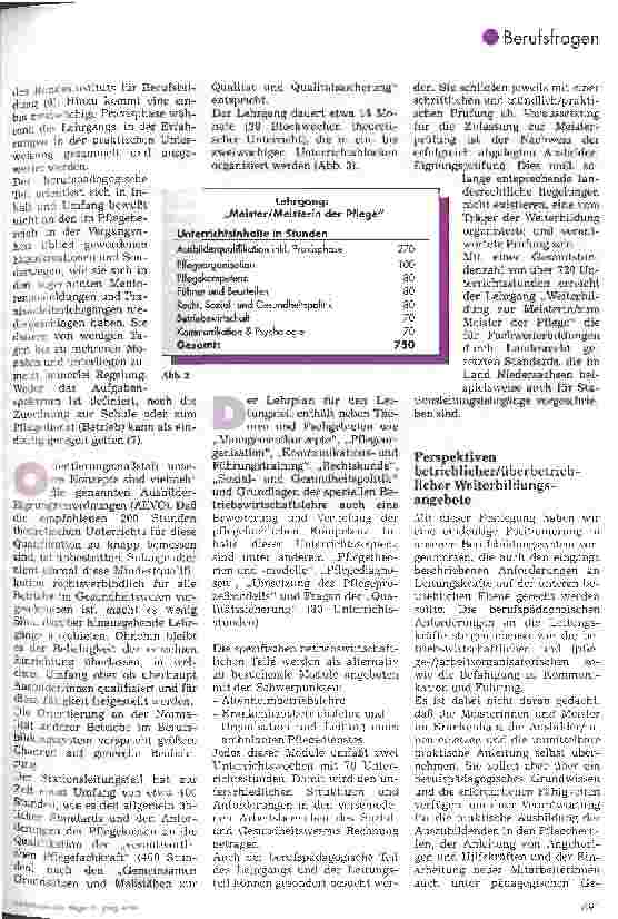 Vorschauseite 3: Weiterbildung zur Meisterin/zum Meister der Pflege