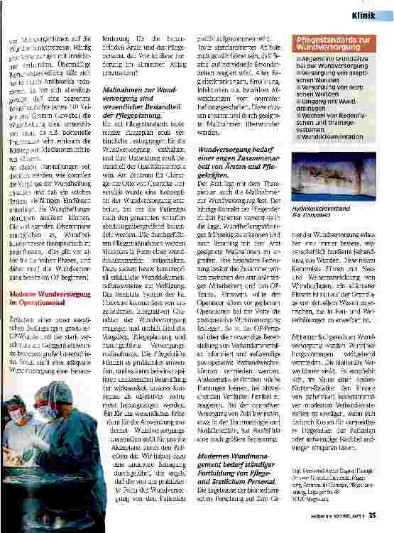 Vorschauseite 2: Die Wundversorgung muß im OP beginnen!