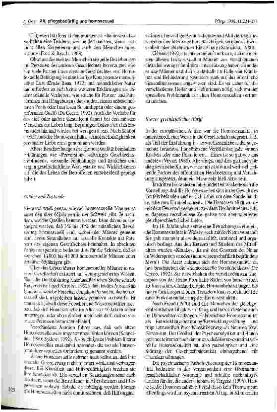 Vorschauseite 2: Alt, pflegebedürftig und homosexuell Das Erleben eines betroffenen Patienten und seines Pflegeteams