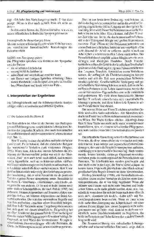 Vorschauseite 6: Alt, pflegebedürftig und homosexuell Das Erleben eines betroffenen Patienten und seines Pflegeteams