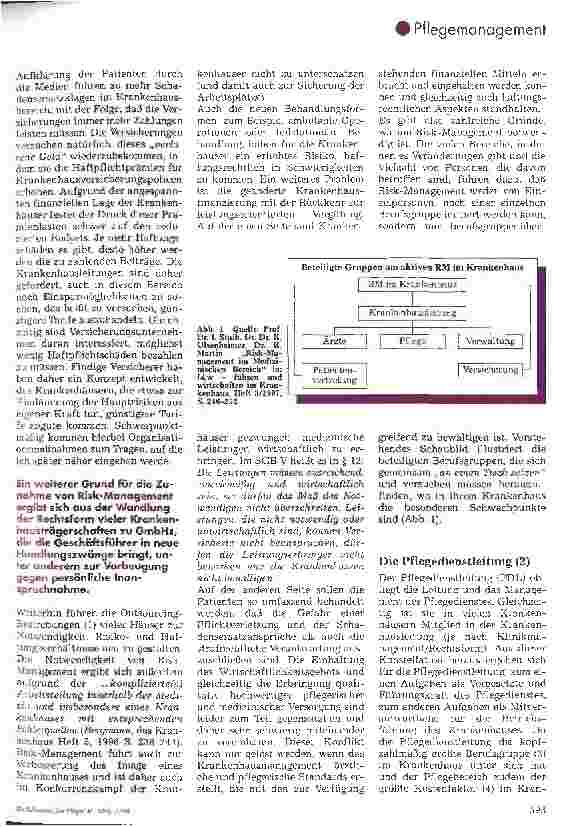 Vorschauseite 2: Risk-Management im Krankenhaus (k)eine Aufgabe der Pflegedienstleitung?
