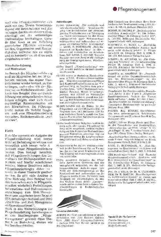 Vorschauseite 6: Risk-Management im Krankenhaus (k)eine Aufgabe der Pflegedienstleitung?