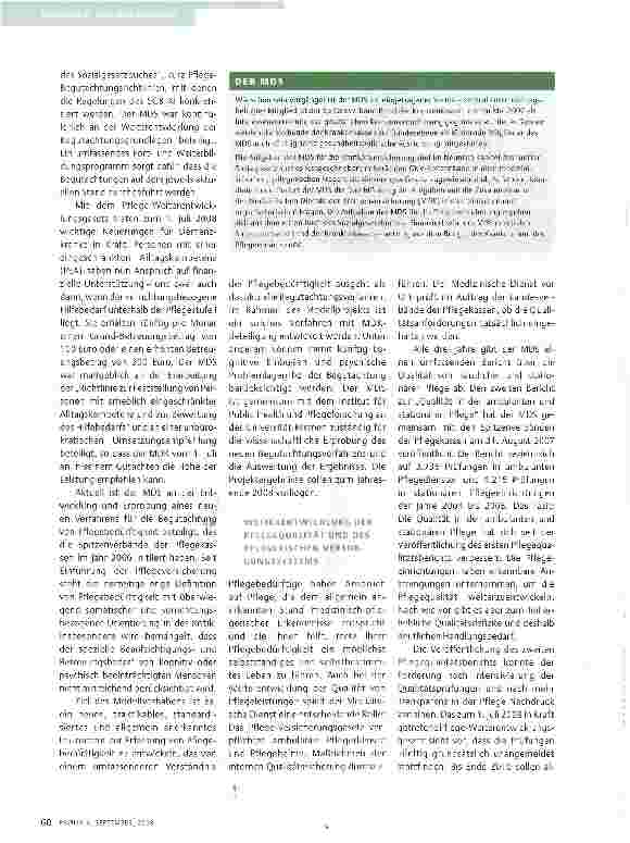 Vorschauseite 2: DER MEDIZINISCHE DIENST DES SPITZENVERBANDES BUND DER KRANKENKASSEN (MDS)