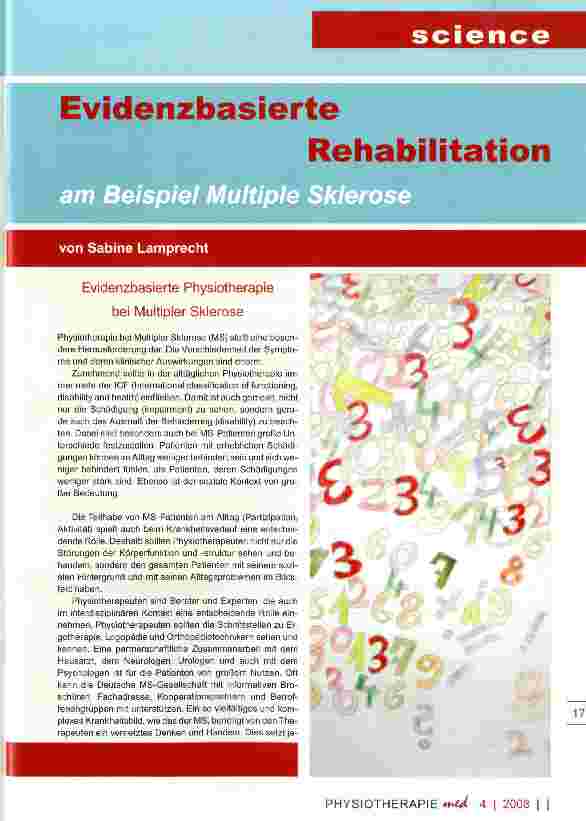 Vorschauseite 1: Evidenzbasierte Rehabilitation am Beispiel Multiple Sklerose