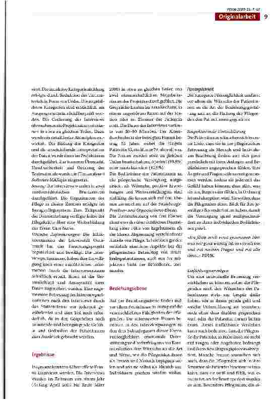 Vorschauseite 3: Bedürfnisse von Brustkrebspatientinnen nach pflegerischer Unterstützung während der stationären Erstbehandlung