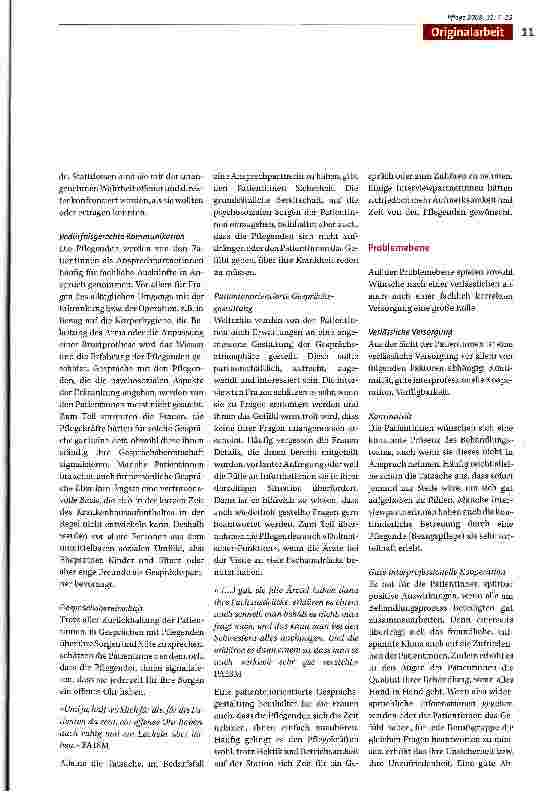Vorschauseite 5: Bedürfnisse von Brustkrebspatientinnen nach pflegerischer Unterstützung während der stationären Erstbehandlung