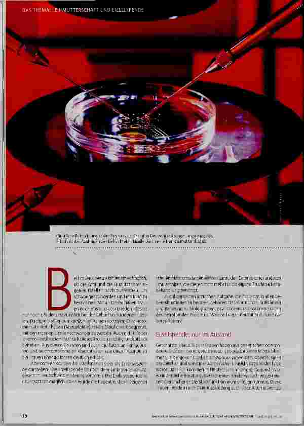 Vorschauseite 1: Schwanger durch Eizelispende?