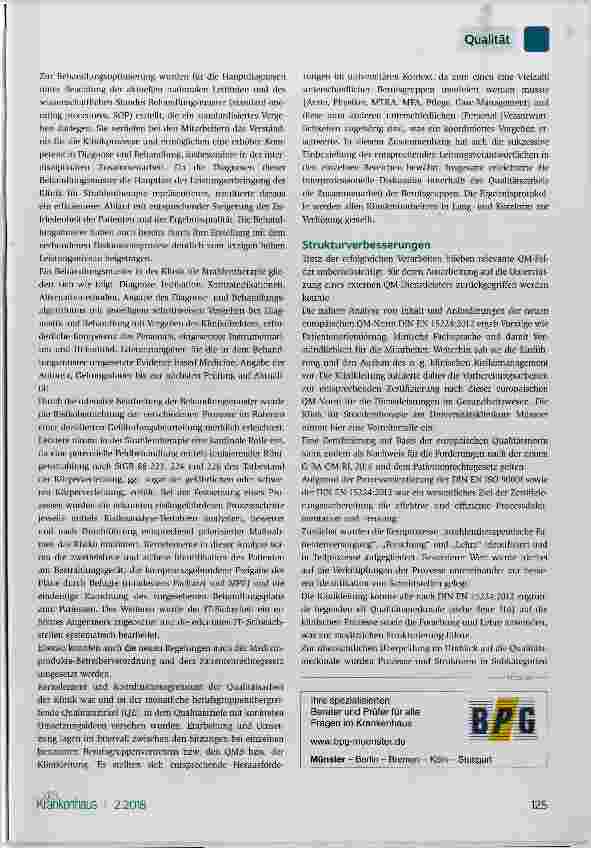 Vorschauseite 2: Zertifizierung einer universitären Strahlentherapie und ihr Nutzen