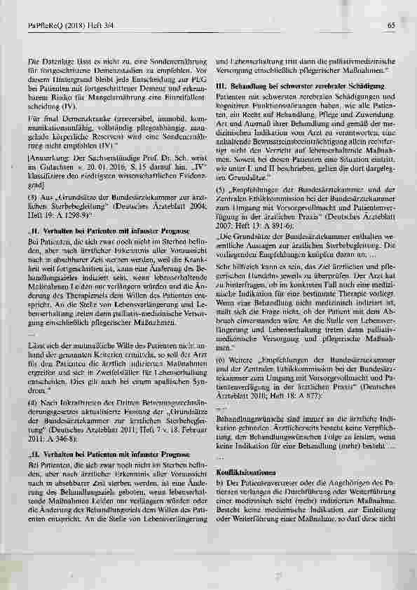 Vorschauseite 6: Schmerzensgeld für nicht indizierte künstliche Ernährung am Lebensende