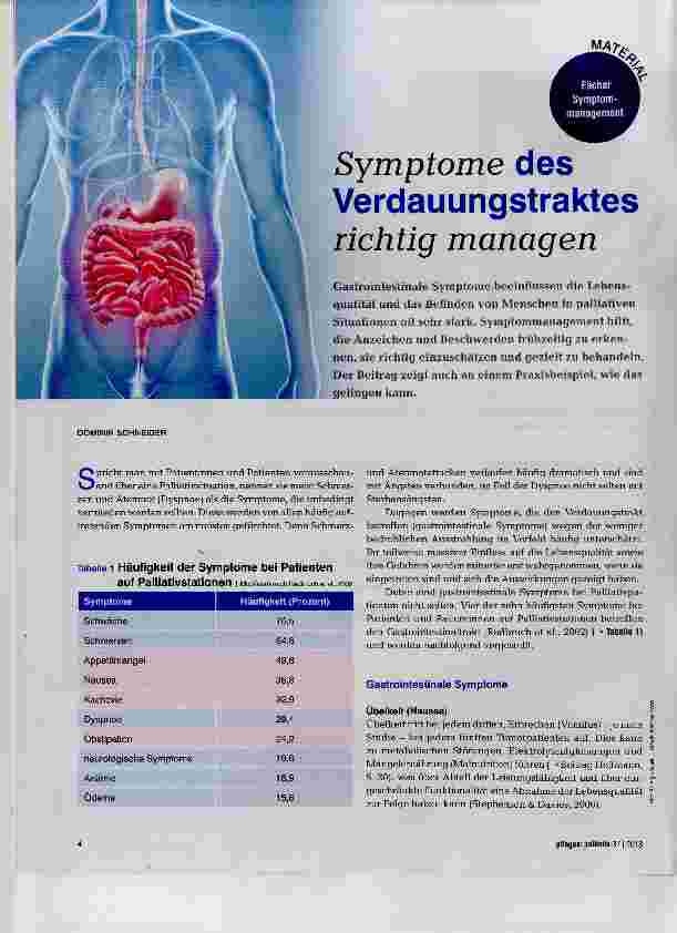 Vorschauseite 1: MAr.Symptome des Verdauungstraktes richtig managen