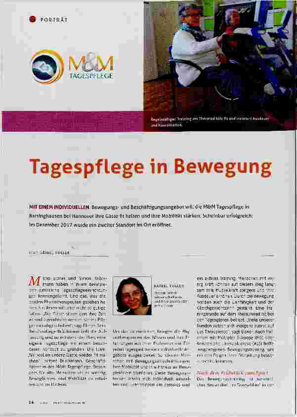 Vorschauseite 1: Tagespflege in Bewegung