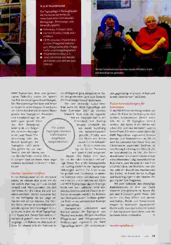 Vorschauseite 2: Tagespflege in Bewegung