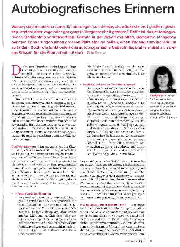 Vorschauseite 1: Autobiografisches Erinnern