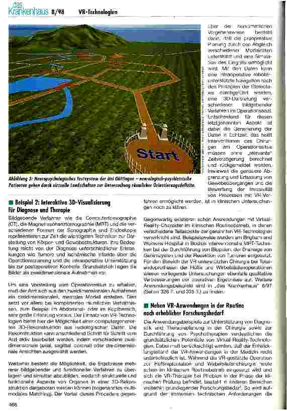 Vorschauseite 4: Virtual Reality in der medizinischen Anwendung Perspektiven für die Krankenversorgung