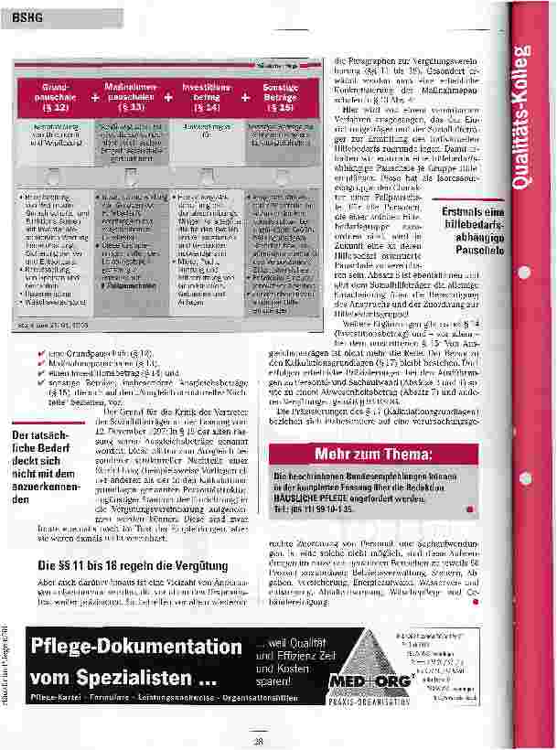 Vorschauseite 3: Leistungen erfassen und Hilfebedarfsgruppen definieren Auswirkungen der BSHG-Reform auf ambulante Pflegedienste