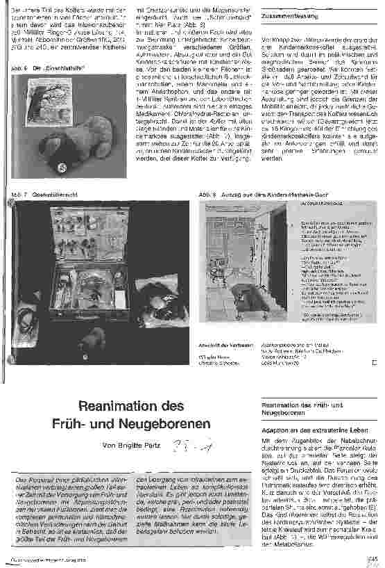 Vorschauseite 1: Reanimation des Früh-und Neugeborenen