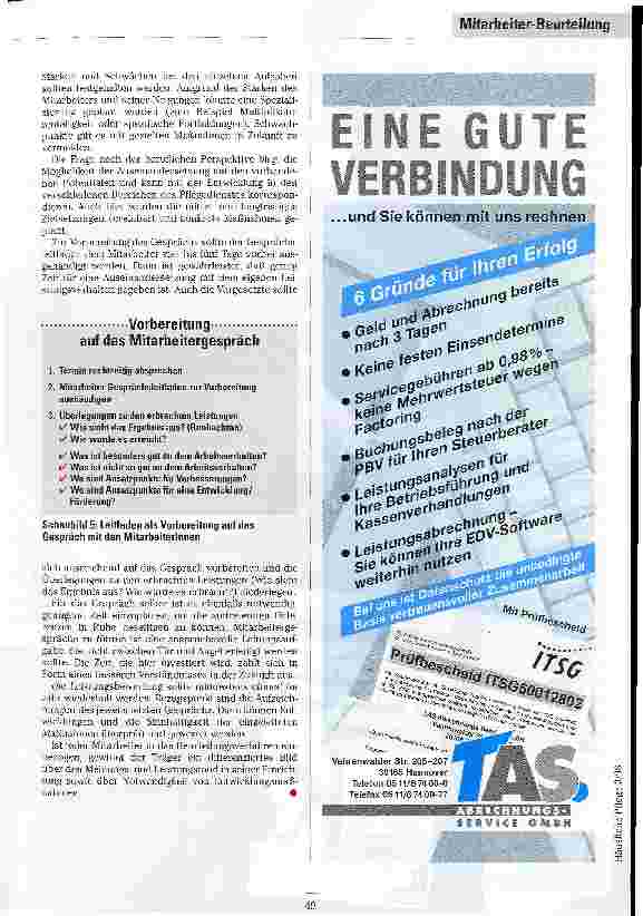 Vorschauseite 5: Drehund Angelpunkt der Qualität Personalbeurteilung: Vom formalisierten Beurteilungsbogen zum Mitarbeitergespräch