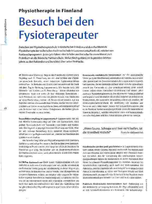 Vorschauseite 1: Besuch bei den Fysioterapeuter