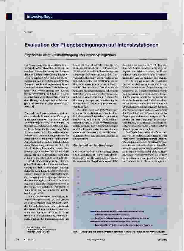 Vorschauseite 1: Evaluation der Pflegebedingungen auf Intensivstationen