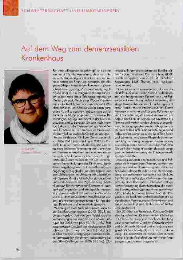 Vorschauseite 1: Auf dem Weg zum demenzsensiblen Krankenhaus